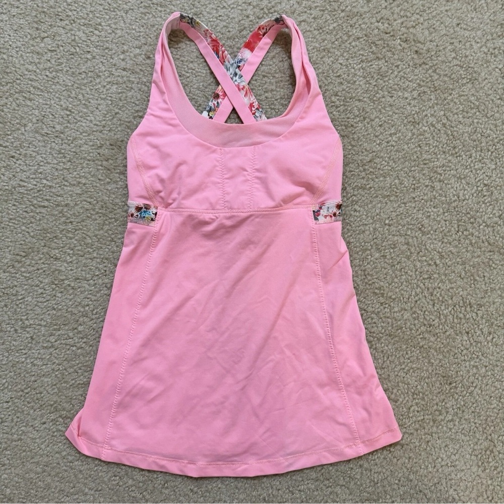 Lululemon Stuff Your Bra Tank II size 4 Bleached Coral